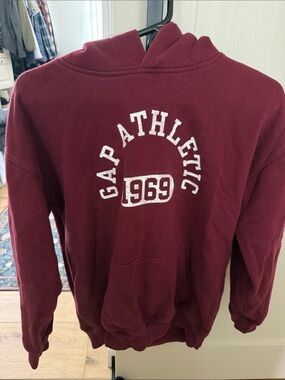 Kids GAP Maroon Hooded Sweatshirt with White '1969' Logo